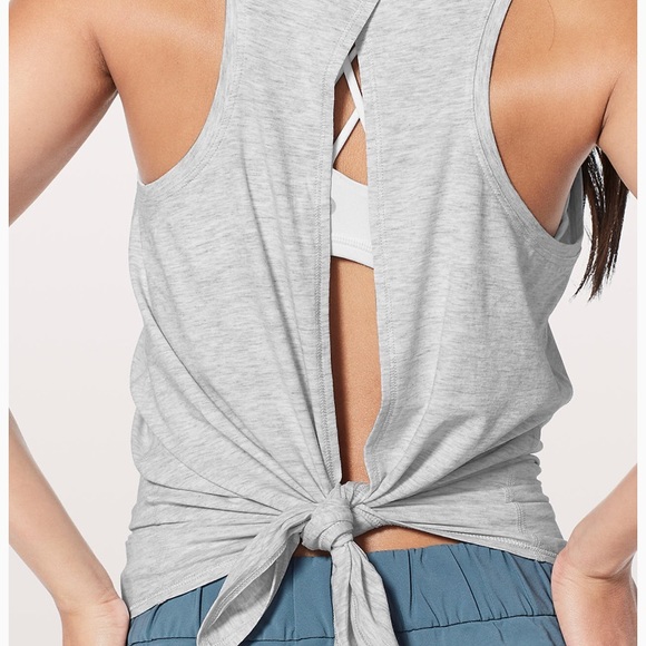 lululemon athletica Tops - Lululemon all tied up tank NWOT grey tank top 12